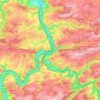 Dinant topographic map, elevation, terrain