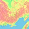 Óblast de Magadán topographic map, elevation, terrain