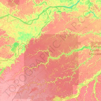Beruri topographic map, elevation, terrain