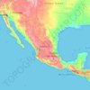 México topographic map, elevation, terrain