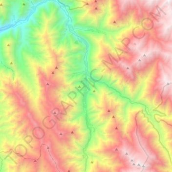 rio claro (elqui) topographic map, elevation, terrain