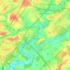 Stoneleigh topographic map, elevation, terrain