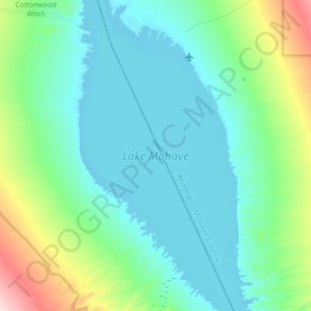 Lake Mohave topographic map, elevation, terrain