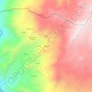 Sayla topographic map, elevation, terrain