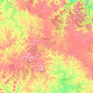 Calmon topographic map, elevation, terrain