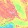 Kerman topographic map, elevation, terrain