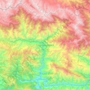 Gool-Gulabgarh topographic map, elevation, terrain