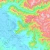 Srinagar topographic map, elevation, terrain