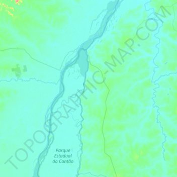 Caseara topographic map, elevation, terrain