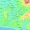 Wonogiri topographic map, elevation, terrain