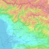 Mingrélie-et-Haute-Svanétie topographic map, elevation, terrain