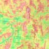 Mengla County topographic map, elevation, terrain