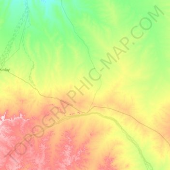 Kynuna topographic map, elevation, terrain