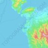 Akune topographic map, elevation, terrain