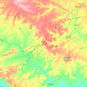Sindkhed Raja topographic map, elevation, terrain