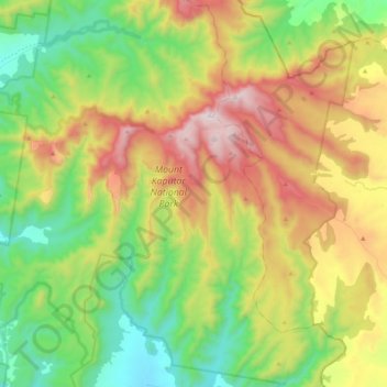 Kaputar topographic map, elevation, terrain