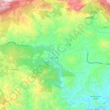 Riogordo topographic map, elevation, terrain