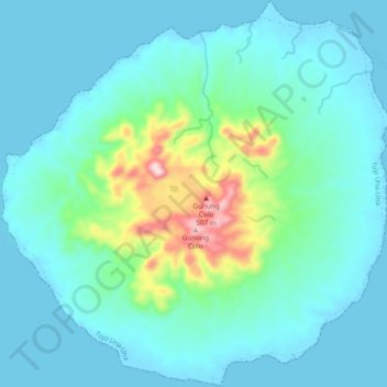Unauna Island topographic map, elevation, terrain