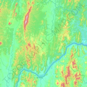 ໝື່ນ topographic map, elevation, terrain