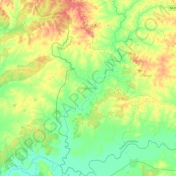 Kosagumuda topographic map, elevation, terrain