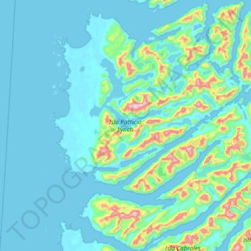 Isla Patricio Lynch topographic map, elevation, terrain