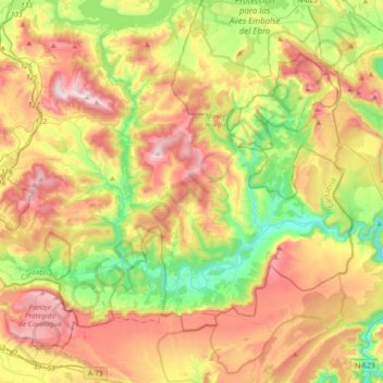 Valderredible topographic map, elevation, terrain