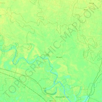 Minapur topographic map, elevation, terrain