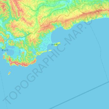 Hamanaka topographic map, elevation, terrain
