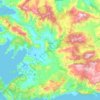 Milas topographic map, elevation, terrain