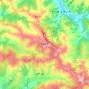 Orion topographic map, elevation, terrain