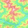 Namchi topographic map, elevation, terrain