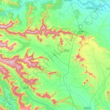 Wai topographic map, elevation, terrain