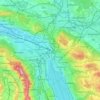 Zurigo topographic map, elevation, terrain
