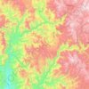 Uruachi topographic map, elevation, terrain