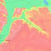 Верхнерогачикская поселковая община topographic map, elevation, terrain