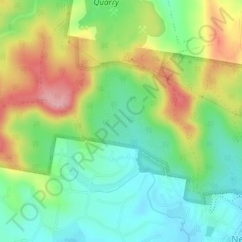 Nerang State Forest topographic map, elevation, terrain