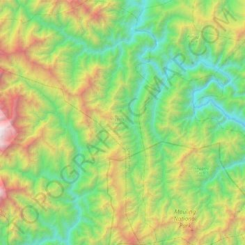 Migging Circle topographic map, elevation, terrain