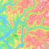 Vaksdal topographic map, elevation, terrain