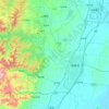 淇滨区 topographic map, elevation, terrain