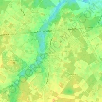 Ellikom topographic map, elevation, terrain