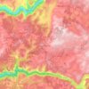 Hures-la-Parade topographic map, elevation, terrain