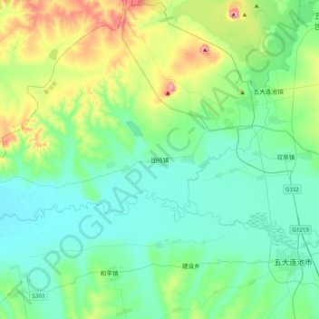 Tuanjie topographic map, elevation, terrain