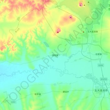 Tuanjie topographic map, elevation, terrain