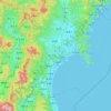 宮城県 topographic map, elevation, terrain