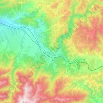 Baru topographic map, elevation, terrain
