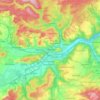 Tubinga topographic map, elevation, terrain
