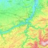 Liège topographic map, elevation, terrain