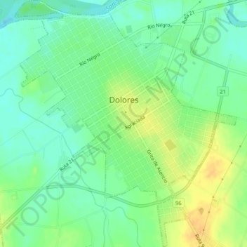 Dolores topographic map, elevation, terrain