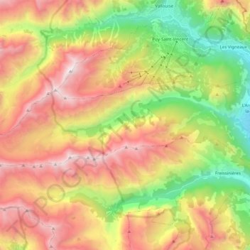 Le Fournel topographic map, elevation, terrain