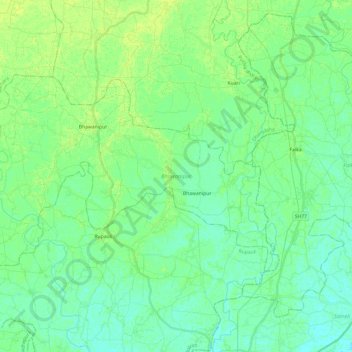 Bhawanipur topographic map, elevation, terrain
